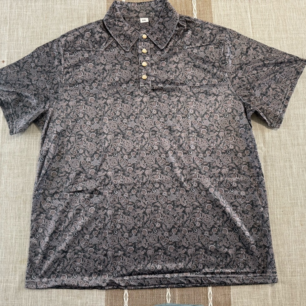 Western Polo. Pearl Snaps. 2xl